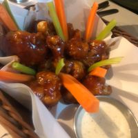 Cauli wings! Get them!!! at Garden of Vegan in Urubamba