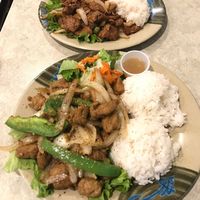 One of two seitan dishes offered!  at Rice Paddies Grill in Bethesda