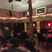 Funky tropical vibe  at Vo's Vietnamese Restaurant in Minneapolis