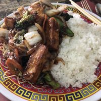 Vietnamese vegetable chow mein with tofu  at Vo's Vietnamese Restaurant in Minneapolis