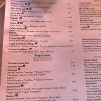 Menu1 at Soro's Mediterranean Grill in Temecula