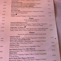 Menu3 at Soro's Mediterranean Grill in Temecula