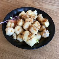Crispy tofu from the all day menu  at Penke Bar & Bistro in Hakuba