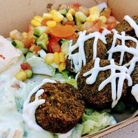 Super fuel salad at Yalla Falafel in Ascot Vale
