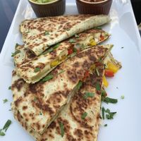 Vegan quesadilla at Wheatfields in Abu Dhabi