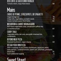 Menu at Café 302 in Abu Dhabi