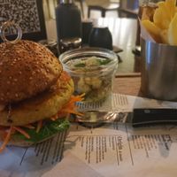 Red Lentil Cauliflower Burger at Café 302 in Abu Dhabi