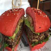 Quinoa and white Bean Burger at Café 302 in Abu Dhabi