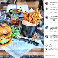 We LOVED Cafe 302! And we have gotten very picky with all the amazing food we’ve been eating! We had an incredible vegan burger, fries, a delicious plant based bowl, and fancy ve at Café 302 in Abu Dhabi