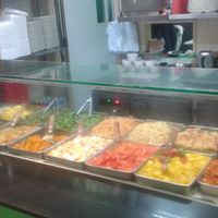 Food counter at Gohappy Veggie 同樂素食 in Kowloon