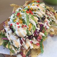 Best nachos at Adhana in Santiago