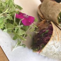 Burritos at Adhana in Santiago