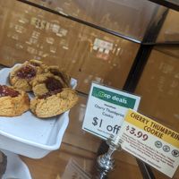 Seasonal jam thumbprint cookies, cherries from Cherry Dog Orchard in Fallon at Great Basin Community Food Co-op in Reno