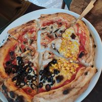 Mixed Pizza with 3 tastes at Pizza Punk in Brno