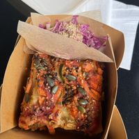 Vegan lasagna  at Organic Epicerie in Chamonix-mont-blanc