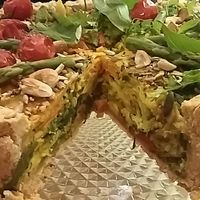 Vegetables pie at Organic Epicerie in Chamonix-mont-blanc