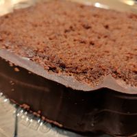 Vegan chocolate cake at Organic Epicerie in Chamonix-mont-blanc