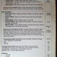 Beverage menu at Scrumptious on Summer in Orange
