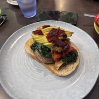 Vegan mushroom stack   at Scrumptious on Summer in Orange