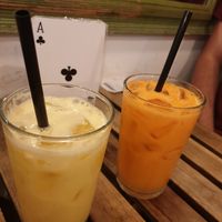 Fresh orange juice and juice mix of 3 at Sarnies in Central Singapore