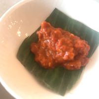 Sambal hot sauce at The Peranakan in Central Singapore
