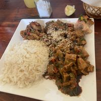 chop suey at Govindas Hare Krishna in Valparaiso