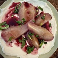 Drunken Pears with Vegan Creamy Cheese  at Pizza Madre in Marrickville