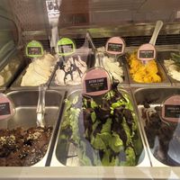 Some of the vegan options at Yummy Helados in Malaga