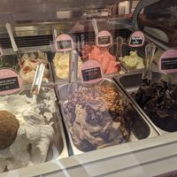Some of the vegan options at Yummy Helados in Malaga