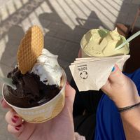 Dark Chocolate, Stracciatella, Pistachio and After Eight  at Yummy Helados in Malaga