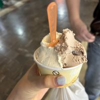vegan scoops - vanilla and kinda bueno  at Yummy Helados in Malaga