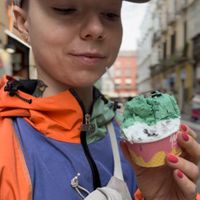 After eight and stracciatella  at Yummy Helados in Malaga