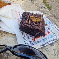 Gf vegan brownie, not tasty at Yummy Helados in Malaga