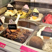 Part of the vegan flavours at Yummy Helados in Malaga