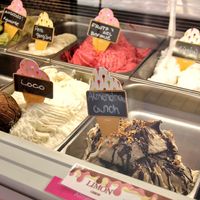 Some vegan flavours at Yummy Helados in Malaga