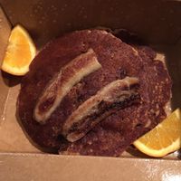 Blueberry Pancakes (with bananas atop) at Herbivore - Berkeley in Berkeley