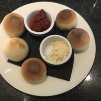 Gluten-free dough balls with houmous and pestorissa at Milano in Killarney