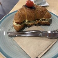 Vegan croissant with almond ricotta at Plan Bakery Cafe in Tenerife