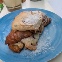 Vegan cookie croissant at Plan Bakery Cafe in Tenerife