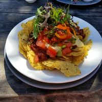 Vegan nachos at Toad Hall ~ Goood! at Toad Hall in Motueka