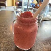 Berry smoothie  at Full of Beans Cafe in Franz Josef Waiau