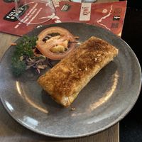 Vegan sausage roll  at Full of Beans Cafe in Franz Josef Waiau