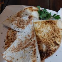 quesadilla with tomato sauce at Butterflies and Hurricanes in Thessaloniki