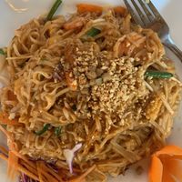 Pad Thai with vegetables (order without egg)  at Siam House in Bloomington