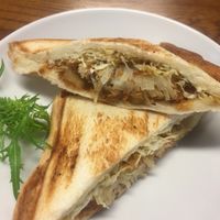 Koya-Tofu (sun-dried tofu) sandwich! Yummy!! at Cafe Bonte in Tanabe