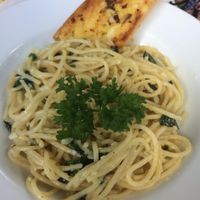 Mushroom pasta with olive oil and garlic at Bag of Beans in Tagaytay