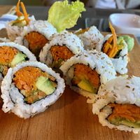 Vegan sushi (carrots, avocado & zucchini)   at Bocanada in El Calafate