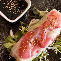 Vegan spring roll  at Le Caillau in Vire-sur-lot