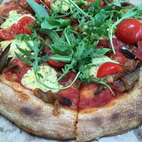 Sourdough pizza, available Wednesday’s only at Kucha in Ljubljana