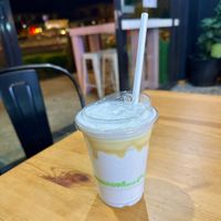 White chocolate milkshake  at Oh My Waffle in Burleigh Heads